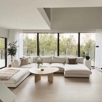 Canapé d'angle moderne et simple IDAO en tissu, inclinable et rafraîchissant, extensible pour villa, école, salon, à assembler