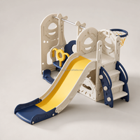 VSUCH Ensemble de jeu 3 en 1 pour enfants : toboggan, balançoire et escalier d'escalade, toboggan extra long pour salle de jeux et maison