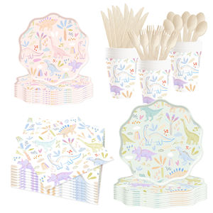 Juego de Platos de Papel de 9 Pulgadas con Diseño de Dinosaurios de Dibujos Animados, para Fiestas Infantiles, Venta al por Mayor - Product Image 1