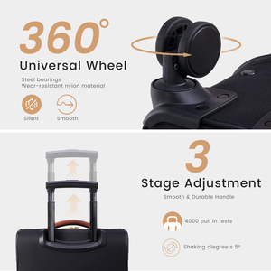 LOVEVOOK 2025 grandes juegos de equipaje de mano impermeables 22x14x9 <span class=keywords><strong>maleta</strong></span> de cabina aprobada por la aerolínea mochilas <span class=keywords><strong>con</strong></span> <span class=keywords><strong>ruedas</strong></span> para mujeres y hombres - Product Image 5