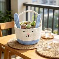 Paniers de rangement ronds en corde de coton tressée pour organiser des petits paniers gigognes peu profonds pour jouets Montessori