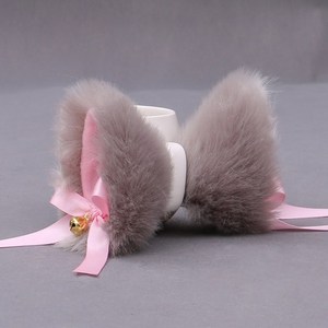Peluche lindo Lolita tocado pinza de pelo orejas de gato con campana arco dulce niñas Cosplay Clips laterales <span class=keywords><strong>horquillas</strong></span> de zorro - Product Image 5