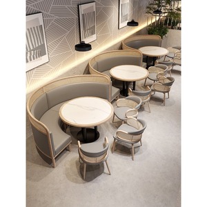 Muebles de Cafetería Personalizados de Alta Calidad OEM/ODM, Sofá de Cuero para Restaurante con Respaldo Alto y Asiento Individual - Product Image 5