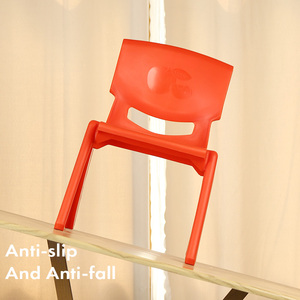 Modern Design Plastic Square <b>Stool</b> Multiple Colors Stackable Solid <b>Back</b> Foam Filled Kids Chair for Home and Bedroom Use - Product Image 3