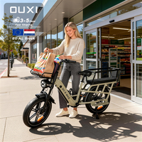 Vélo cargo électrique urbain minimaliste OUXI Q10 – Stock UE/NL – Moteur central puissant et silencieux, transmission par courroie sans entretien, boîte de vitesses interne