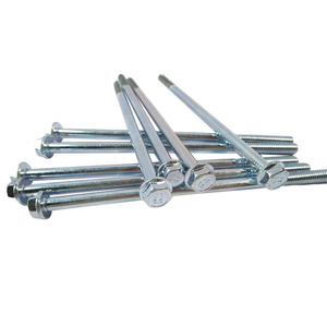 Pernos de Brida M6*130 para Maquinaria Agrícola, Piezas de Generador Diésel, Recubrimiento de Zinc Azul-Blanco para Prevención de Óxido, Lisos - Product Image 3