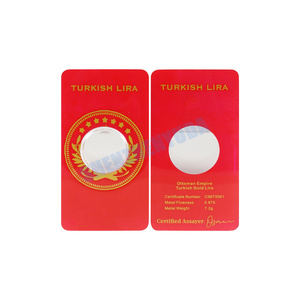 Stampa personalizzata di sicurezza Blister di carte monete Blister di carta di plastica oro sovrano 8g - Product Image 3