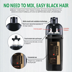 Shampoo Colorante <span class=keywords><strong>per</strong></span> <span class=keywords><strong>Capelli</strong></span> OEM All'Ingrosso, Non Allergenico, Colore Naturale, <span class=keywords><strong>Tinta</strong></span> Nera <span class=keywords><strong>per</strong></span> <span class=keywords><strong>Capelli</strong></span>, Shampoo da Bianco a Nero <span class=keywords><strong>per</strong></span> Uomo - Product Image 4