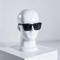 Tête de Mannequin Homme Brillante Blanche pour Présentation de Chapeaux, Lunettes de Soleil et Lunettes – Idéale pour Vitrine de Magasin