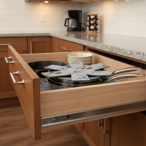 2 pz scatola di 50 oggetti da cucina con divisore di protezione per pentole in feltro - Product Image 3