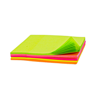 Cubes de notes autocollantes personnalisables durables en gros, 3x3 pouces, 5 couleurs, 100 feuilles par bloc, papeterie pour étudiants