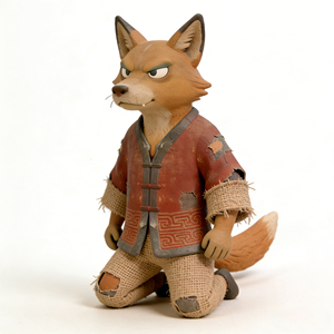 Figura de <span class=keywords><strong>Zorro</strong></span> Oriental, Escultura de Fibra de Vidrio, Varios Estilos (con <span class=keywords><strong>Espada</strong></span>/Con Sombrero de Paja) para Decoración del Hogar <span class=keywords><strong>y</strong></span> Colección Cultural - Product Image 3