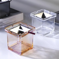 Cendrier en verre coupe-vent créatif pour la maison, salon, style luxe léger, sensation haut de gamme, cendrier commercial