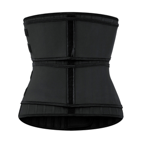 Private Label Women Bustiers Corset 25 Steel Bones <strong>Latex</strong> Adjustable Slimming Double Band Waist Trainers for <strong>Ladies</strong> - Product Image 2