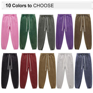 <b>Wholesale</b> Cotton Blank Custom <b>Men's</b> Jogging Washed Thick Custom Vintage Unisex <b>Jogger</b> <b>Sweatpants</b> - Product Image 3