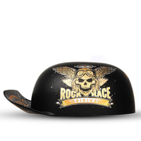 Casques de moto rétro vintage, style casquette de baseball, café racer, classique, en ABS, imperméable, durable, fermeture à boucle et crochet