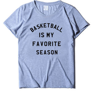 Il basket È Il Mio Preferito Stagione Stampato Maglietta Casuale Camicetta di Estate Allentato Manica Corta Appassionati di Basket Maglietta Delle Donne - Product Image 3