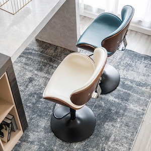 WDY Mid Century Modern Counter Height Bar Chairs Barstools <strong>Adjustable</strong> Swivel Leather Bar <strong>Stools</strong> for Kitchen Island - Product Image 4
