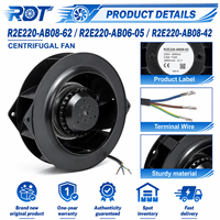 Nuevo Ventilador Centrífugo de CA R2E220-AB08-42 de 220 mm, 115 V, 85 W, Alto Flujo de Aire, Módulo Inversor de Curva Inversa para Ventilación