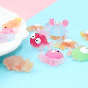 Cabujones de Resina de Animales Marinos de Dibujos Animados de Colores Surtidos, Rebanadas de Resina de Peces Dorados Simulados para Accesorios de Cabello o Teléfono para Niños - Product Image 3