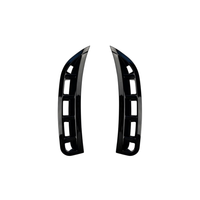 Autocollant de Voiture Noir Brillant et Motif Carbone en ABS pour Prise d'Air Avant, Compatible avec Mercedes-Benz GLE W167 2019-2023