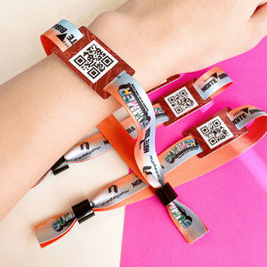 Bracelet promotionnel personnalisable, bracelet tissé jetable avec fermeture, bracelet de billetterie RFID - Product Image 3