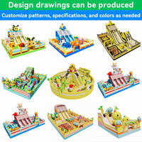 Nouveau style Château gonflable combiné petit monde marin avec mur d'escalade et toboggan pour enfants