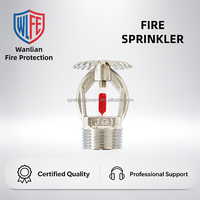 68 ℃   Kepala Sprinkler Api Tegak Standar Respon Cepat Bahan Stainless Steel untuk Sistem Perlindungan Kebakaran Otomatis