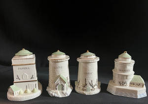 Seaside Spice Jars Lighthouse Collection <span class=keywords><strong>Casa</strong></span> de porcelana Frascos de especias Cerámica Vintage House Spice Jar - Product Image 5