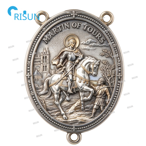 Collar con Colgante <span class=keywords><strong>de</strong></span> Medalla <span class=keywords><strong>de</strong></span> San Martín <span class=keywords><strong>de</strong></span> Tours, Oración Católica Religiosa, Medalla Personalizada <span class=keywords><strong>de</strong></span> San Martín <span class=keywords><strong>de</strong></span> Tours - Product Image 3