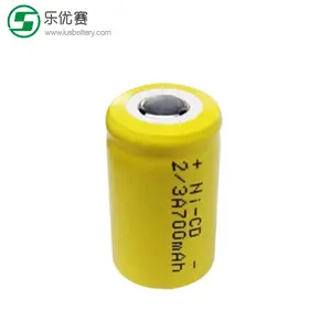 2/3 A 700mAh 1.2V Nickel Cadmium (NiCd) Flat Top Battery