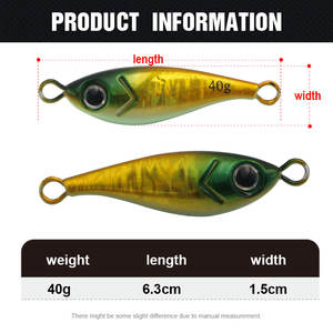 T23 3D baskı 40g tuzlu parlayan yavaş Pitch Jigs yapay Lures jig cazibesi olta iğnesi - Product Image 3