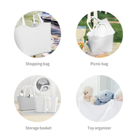 Panier de rangement en plastique multifonctionnel de haute qualité, poignées de compression, carré, cuisine, salle de bain, camping, fabriqué en PC durable