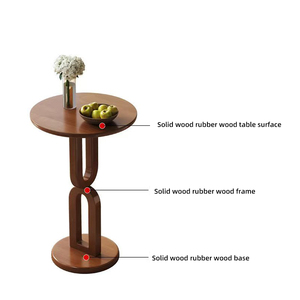 Đồ nội thất phòng khách theo phong cách Bắc Âu, Bàn cà phê tròn màu óc chó, bàn gỗ hiện đại - Product Image 5