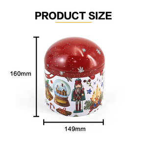 JYB Christmas Music <strong>Box</strong> Tin Can Creative Automatic Light-Up Rotating Tin <strong>Box</strong> for Candy Chocolate Been with Holiday Patterns - Product Image 3
