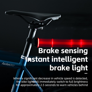 Luz Trasera para Bicicleta <span class=keywords><strong>ROCKBROS</strong></span> Inteligente Ultra Brillante, Recargable, Impermeable, LED - Product Image 5