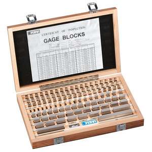 FERVI - B112/0 Juego de bloque de calibre métrico de grado 0 (112 Uds.) -BLOQUES DE CALIBRACIÓN Y MEDIDOR EAN 8012667217792 - Product Image 1