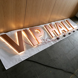 Enseigne lumineuse 3D LED rétroéclairée pour mur intérieur, en acrylique et acier inoxydable, installation facile, lumière blanche chaude douce - Product Image 2