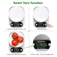 Balance de cuisine électronique pour la maison, outils de cuisine, acier inoxydable numérique, 5 kg