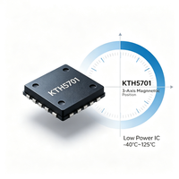 Sensor de efecto Hall 3D CONNTEK KTH5701AQ2AQ3 con salida de ángulo CORDIC, bajo consumo, SPI/I2C, salida de campo magnético en ejes X/Y/Z, 2.8V-5.5V de alta precisión
