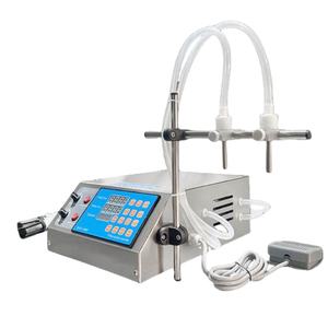 Machine de remplissage semi-automatique à 2 buses pour boissons alcoolisées, jus, eau minérale, laque pour cheveux, sauces, savon, crème, shampoing - Product Image 1