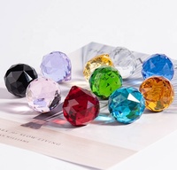 Bascule arc-en-ciel en boule de cristal K9, 30 pièces, 40mm, prisme à facettes, fabrication de lustre suspendu, décoration de fenêtres
