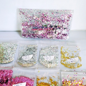 Nouveau design personnalisé forme taille paillettes sac cosmétique holographique sac à main bouton <span class=keywords><strong>rose</strong></span> or violet argent <span class=keywords><strong>eau</strong></span> paillettes sacs pochette - Product Image 4