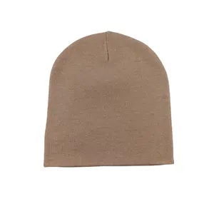 Custom Beanie With Camel Color Beanie Without Cuff Black Beanie In Winter Keep Warmer