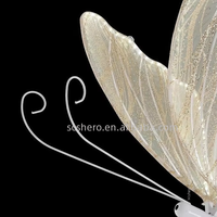 Lampe de sol LED solaire luxueuse en forme de papillon, lustre créatif réglable en hauteur, décoration suspendue pour fête, indice de protection IP54