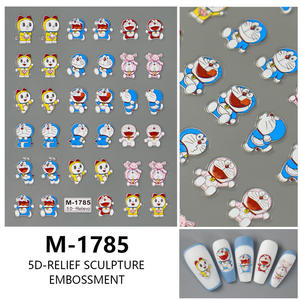 Qianya 5D copo de nieve calado en relieve pegatinas de <span class=keywords><strong>uñas</strong></span>-Icy Bow & Winter Wonderland diseños con pegamento trasero mate para decoración de <span class=keywords><strong>uñas</strong></span> - Product Image 6