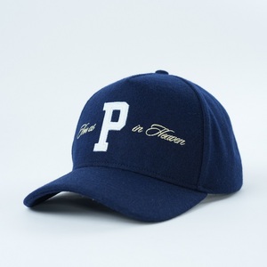 Hoge kwaliteit op maat gemaakte vilten pet met geborduurd logo, 5-delige unisex baseballcap, wollen gestructureerde pet - Product Image 3