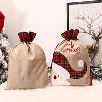 Sacs-cadeaux de Noël en toile de jute écologique pour les décorations saisonnières