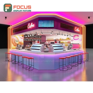 Custom Coffee Merchandise Display Rack Laminate Wood Finish Coffee Bag Display Area Cafe <b>Shelf</b> Display Rack - Product Image 3