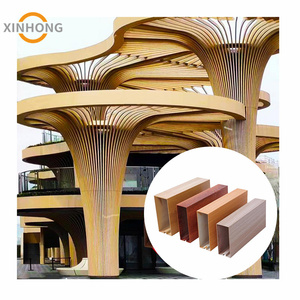 Trang Trí Giả Nhôm Vách Ngăn Trần Cho Tường, Hành Lang, Hội Trường, Cửa Hàng U Hình Dạng Gỗ Kết Thúc Nhôm Vách Ngăn Trần Chiếu Sáng - Product Image 6